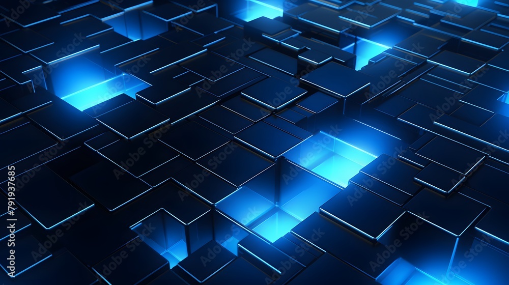 3d rendering of blue and black abstract geometric background. Scene for advertising, technology, showcase, banner, game, sport, cosmetic, business, metaverse. Sci-Fi Illustration. Product display 3d rendering of blue and black abstract geometric background. Scene for advertising, technology, showcase, banner, game, sport, cosmetic, business, metaverse. Sci-Fi Illustration. Product display