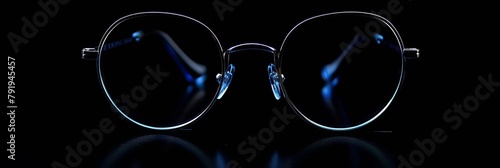 a pair of glasses isolated on black background © Zahid