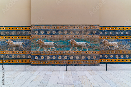Canvas Print The Processional Way in the Pergamon Museum in Berlin, Germany