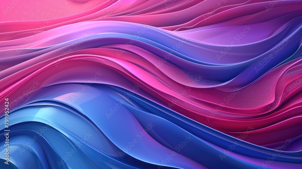 The abstract picture of the two colours of blue and pink colours that has been created form of the waving shiny smooth satin fabric that curved and bend around this beauty abstract picture. AIGX01.