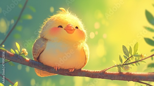 A darling chubby baby bird photo
