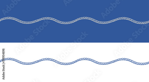 marine rope seamless border on dark and white background. summer sailing seamless border. sea travelling decoration