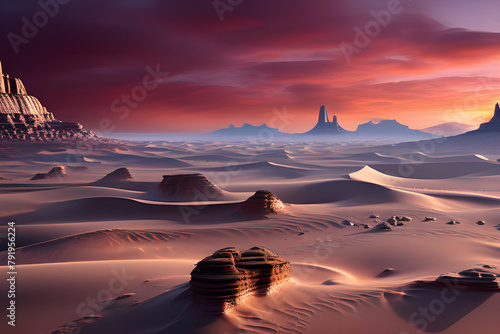 Deserts  e.g. Sahara Desert  Monument Valley 