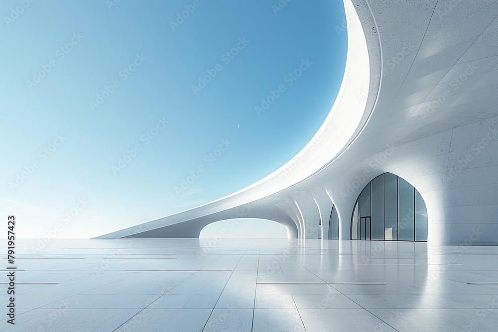 Concrete outdoor square building,Empty architectural background. Concrete outdoor square building,Empty architectural background.