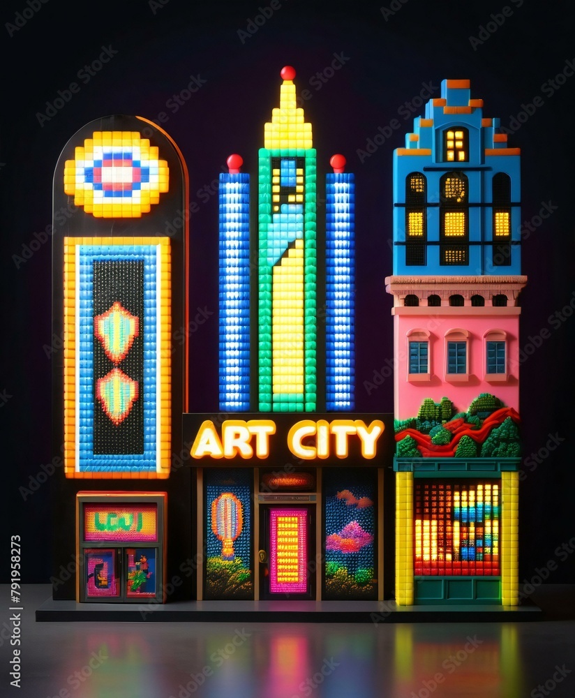 brightness pixel cities
