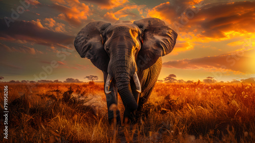 African elephant wildlife safari photo