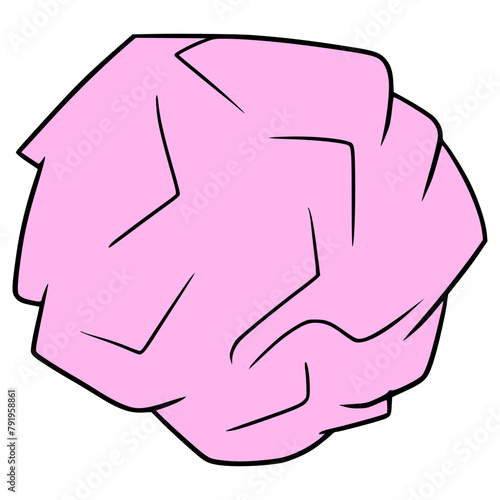 crumpled paper illustration hand drawn isolated vector	
