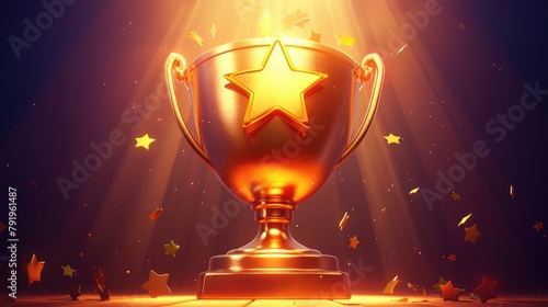 A stunning cartoon golden trophy is up for grabs as the prize for the champion of the cartoon Cartoon winners cup This winner s trophy symbolizes success in sports depicted in a high quality