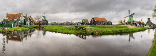 Zaanse Schans, old traditional mills, Zaanstad Municipality, European Route of Industrial Heritage, Netherlands