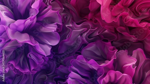 Digital artwork creates a mesmerizing pattern that mimics soft fabric folds in pink and purple shades