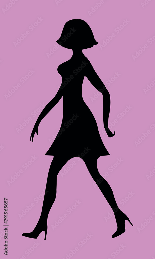 shopping girl vector silhouette illustration shopping girl vector silhouette illustration