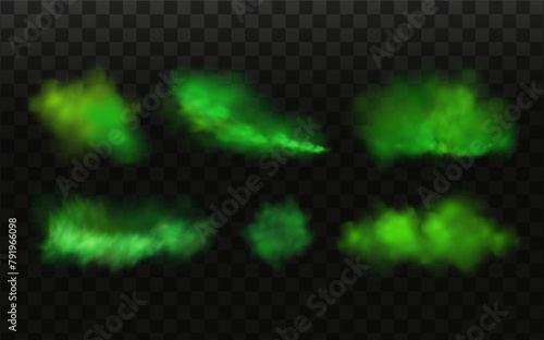 Green stink bad smell, smoke or poison gases,chemical toxic vapour.