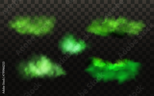 Green stink bad smell, smoke or poison gases,chemical toxic vapour.