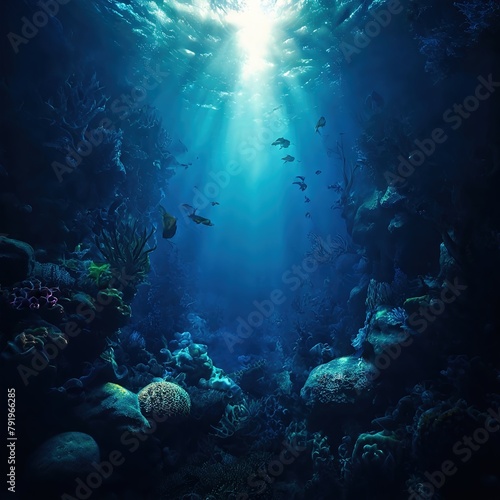 underwater scene with reef © Eric