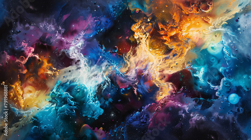 Cosmic Canvas An Oil Painting of the Universe