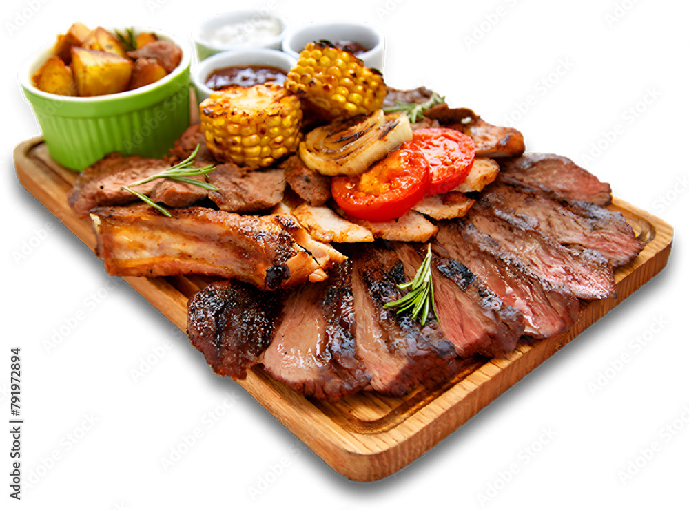 Delicious and tasty barbeque food