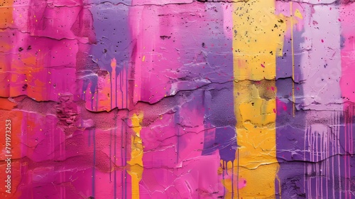 Colorful Graffiti Art on Urban Wall with Vibrant Paint Strokes Generative AI