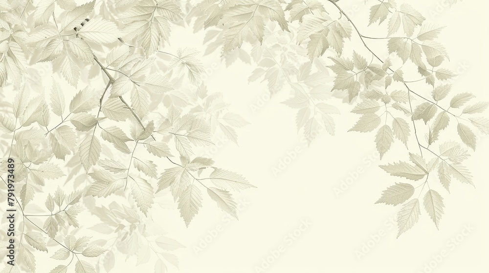   A leafy tree branch against a pristine white background Insert text or image here ..Or, if you prefer a more conversational tone: