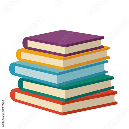 Stack of multi colored books