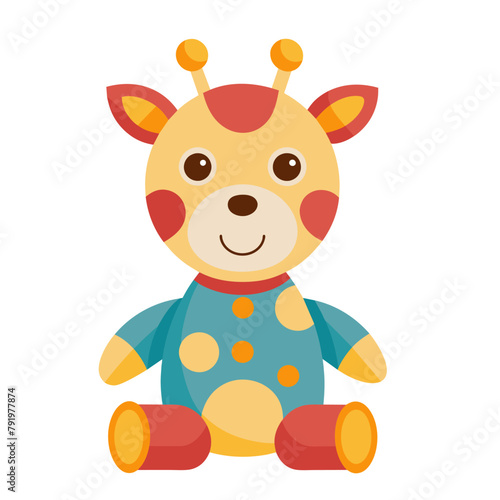 Child kid toy cartoon style on white background