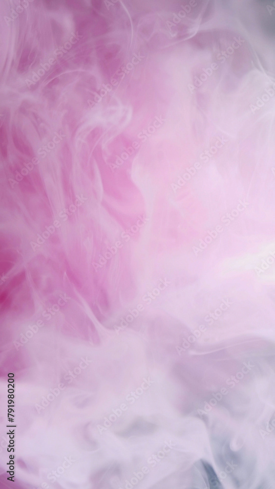 Fototapeta premium Fluid smoke. Paint water flow. Defocused pastel pink color silk haze cloud texture ink drop liquid splash art abstract background.