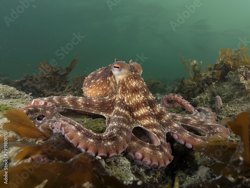 common octopus Octopus vulgaris undewater, Wildlife animal photo