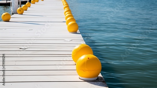 safety buoy line marks clear boundaries for water sports, ensuring participants stay within safe and designated areas for their activities.
 photo
