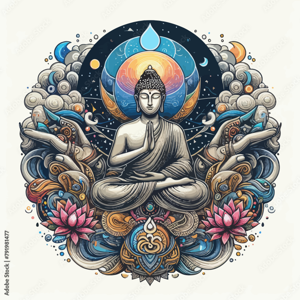 Fototapeta premium abstract painting karma vector