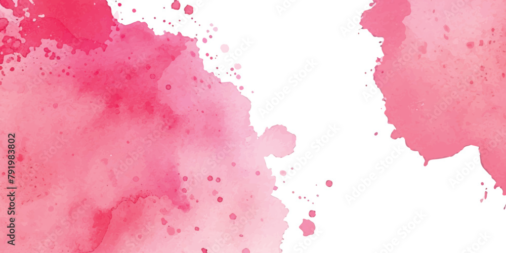 Abstract red watercolor background. Texture banner with free copy space for your graphic design or text.
