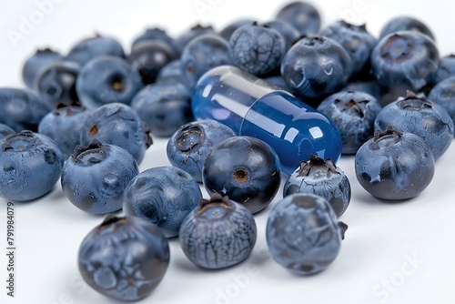 Blueberry vitamins. A merging of fruit and vitamins .