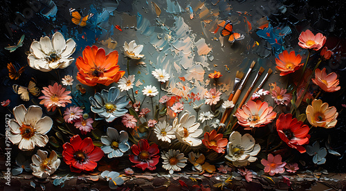 Creative Explosion: Oil Painting Visualizes Dynamic Scene of Artistic Inspiration © Thien Vu
