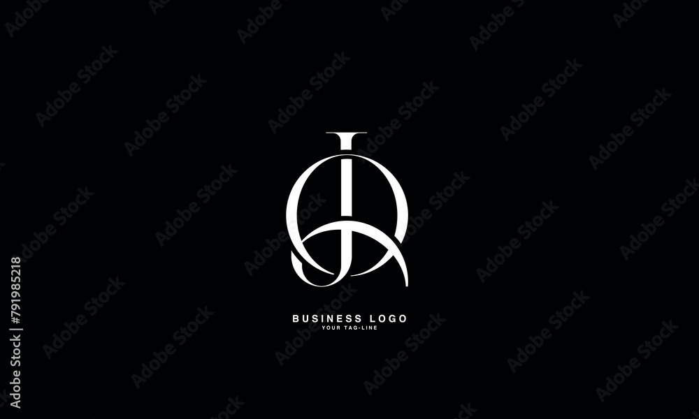 JQ, QJ, J, Q, Abstract Letters Logo Monogram JQ, QJ, J, Q, Abstract Letters Logo Monogram