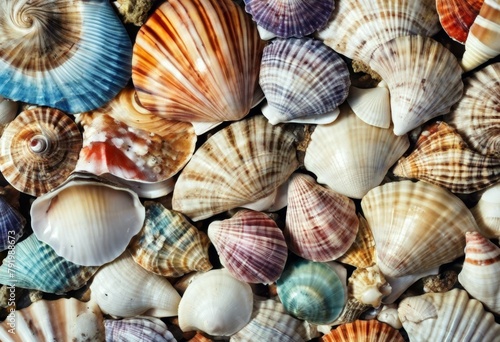 'shapes sizes close colors vibrant seashells Extreme fferent Background Pattern Texture Design Beach Summer Nature White Sea Beauty Orange Color Red Ocean Tropical Colorful Beautiful Natural Seafood'