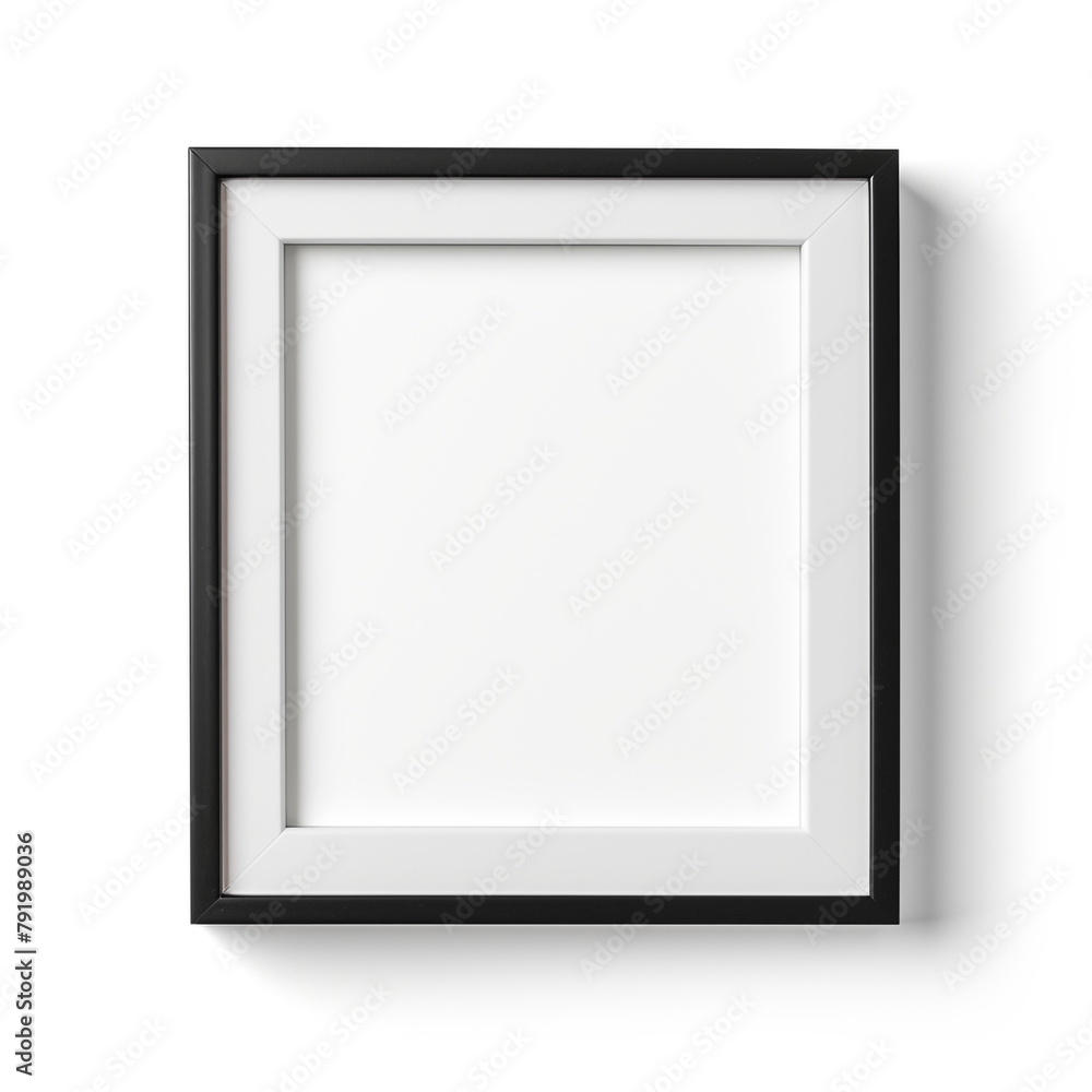 small simple square empty photo frame with black wood border without background сreated with Generative Ai small simple square empty photo frame with black wood border without background сreated with Generative Ai
