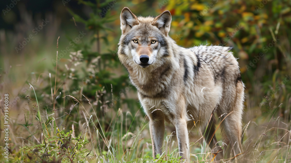A grey wolf Canes lupus