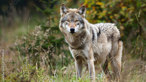 A grey wolf Canes lupus