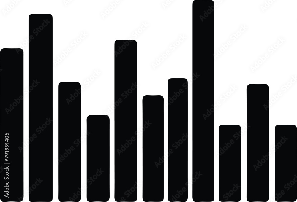 Chart icon silhouette Chart icon silhouette