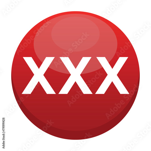 Adults only content,18 plus, sex. Restricted content, erotic video concept banner, billboard or signboard template in red style, Vector. Age limit icon. Prohibition sign isolated on white background.