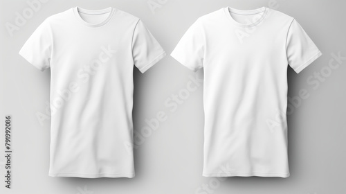 White t-shirt mockup front and back showing different angles of shirt can be used for multipurpose