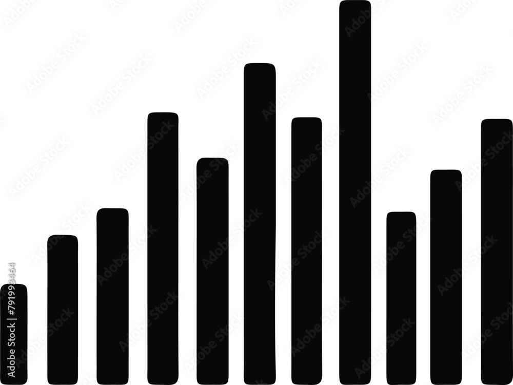 Graph icon silhouette Graph icon silhouette