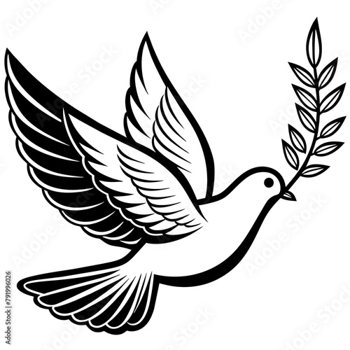 A symbolic illustration of a dove carrying an olive branch, representing peace and progress in the fight for racial equality