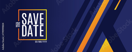 Save the date banner. Can be used for business, marketing and advertising. logo graphic design of event summit made for Technology and upcoming events. Vector EPS 10