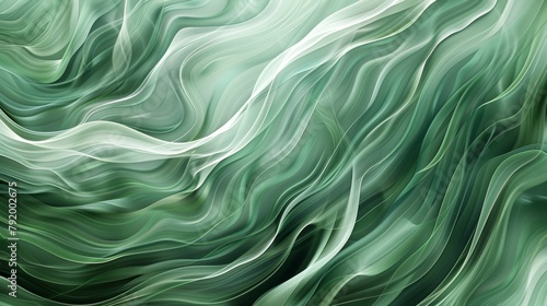 Soft and organic green lines meld in a dreamlike abstract pattern, forming a tranquil wallpaper background that evokes a sense of calm and purity, suitable for both physical and digital locales photo