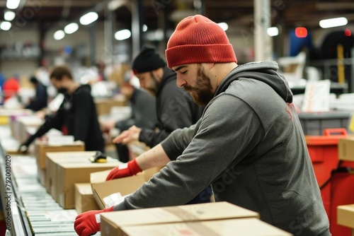 Men at work: online retail industry supply chain photo