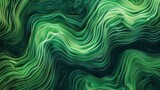 Abstract wallpaper background featuring flowing organic green lines, creating a soothing and naturalistic illustration, perfect for calming interior designs and digital screens