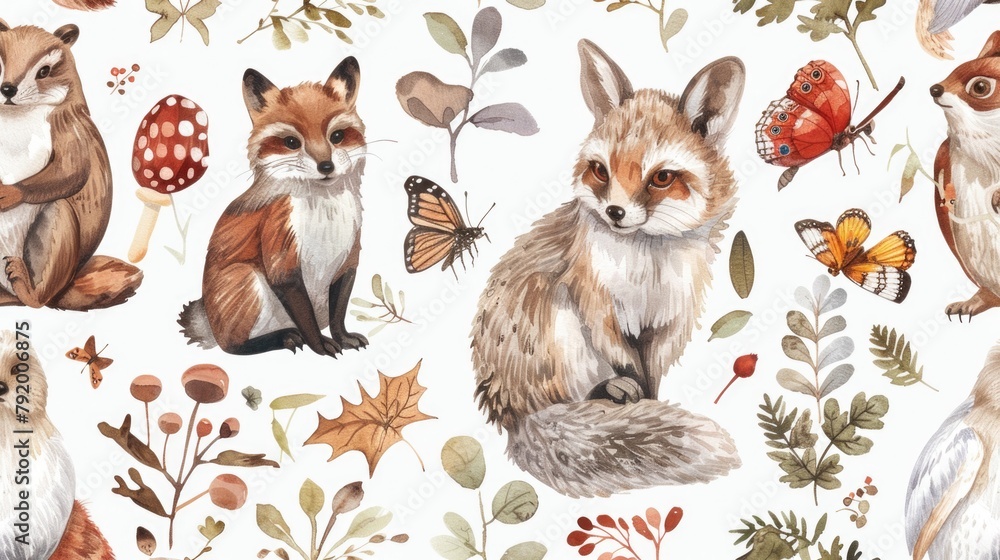 Fototapeta premium Animals Sitting in Grass