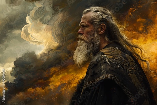 Odin God: the eternal sovereign. photo