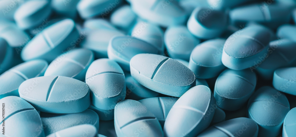 A pile of scattered pills representing medical hygiene, health, and disease. A pile of scattered pills representing medical hygiene, health, and disease.