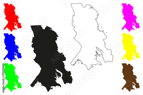 Karelia (Russia, Subjects of the Russian Federation, Republics of Russia) map vector illustration, scribble sketch Republic of Karelia map