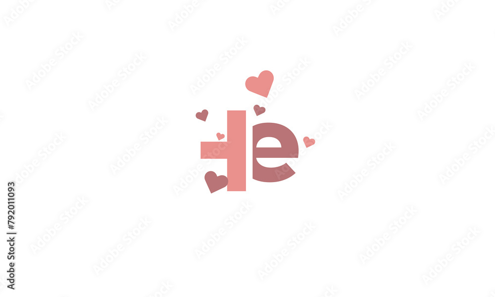 Alphabet letters Initials Monogram logo HE, EH, H and E Alphabet letters Initials Monogram logo HE, EH, H and E